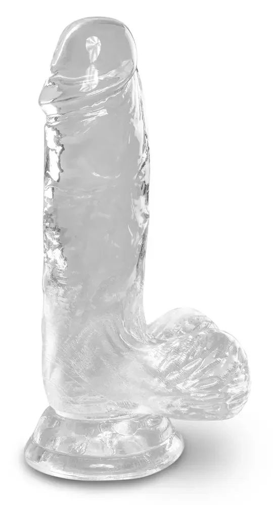 King Cock Clear Dildo Med Kugler Cm Dildoer Dkbutik Dk