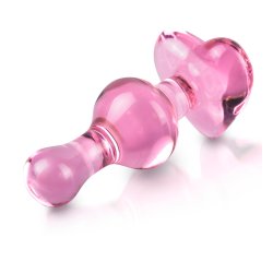 Icicles No. 75  Glasbuttplug med Pink Hjerte