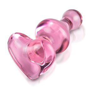 Icicles No. 75  Glasbuttplug med Pink Hjerte