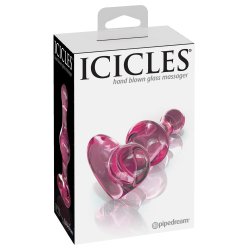 Icicles No. 75  Glasbuttplug med Pink Hjerte