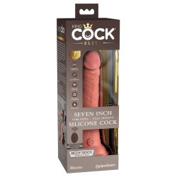 King Cock Elite 7"  Vibrerende Dual Density Dildo med Fjernbetjening
