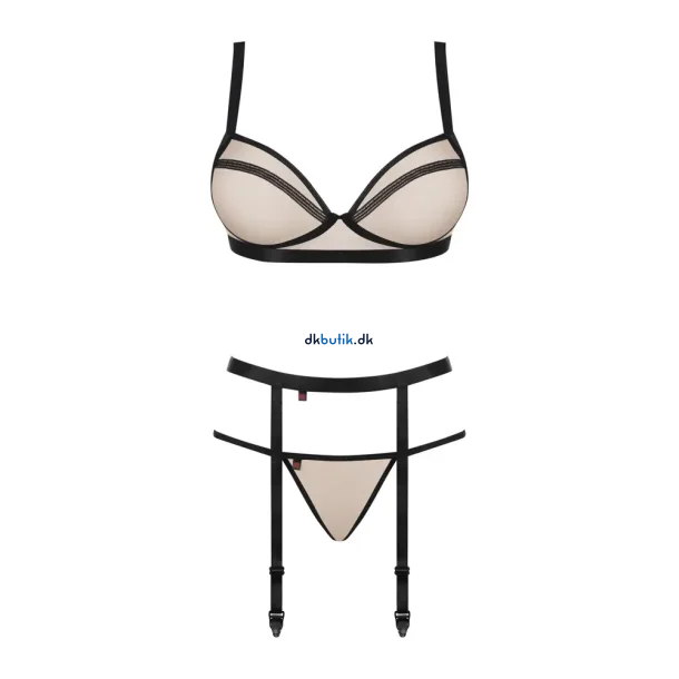 Obsessive - Nudelia Lingeri 3-pcs  S/M