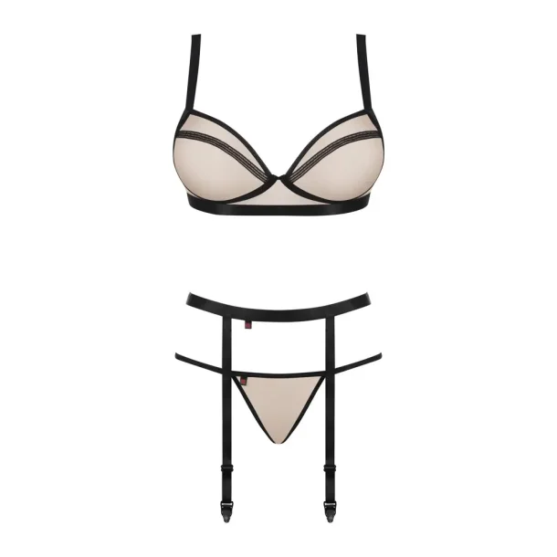 Obsessive - Nudelia Lingeri 3-pcs  S/M