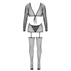 Cottelli Fantasy 4-delt Mesh Lingeris�t 
