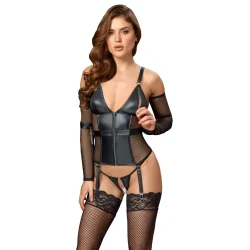 Cottelli Bondage  ben og Bundls Basque med Manchetter