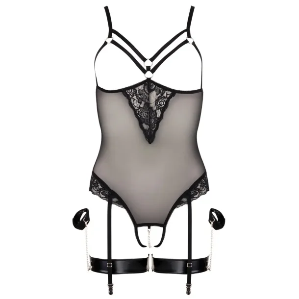 Cottelli - Bodystocking med Suspenders Medium