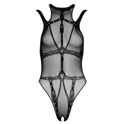 Cottelli Fantasy Body Ouvert i Sort Mesh