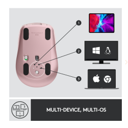 Logitech | MX Anywhere 3S - 6 knapper - trdls - Bluetooth, 2.4 GHz - trdls modtag