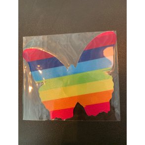 Pride/regnbue nipple cover sommerfugl