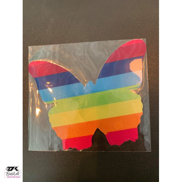 Pride/regnbue nipple cover sommerfugl