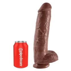 Kind Cock Kmpe Dildo Med Kugler 28 CM 