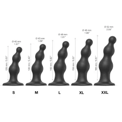 STRAP-ON-ME - Dildo Plug Beads Metallic Pink