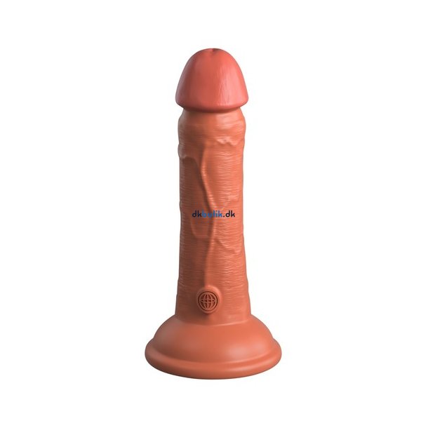 King Cock Elite - Dual Density Silicone Cock 18 cm Solbrun