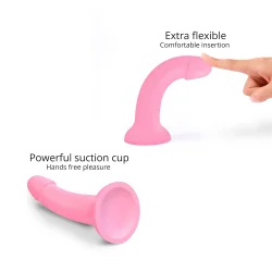 Dildolls Glitzy  Pink dildo med glimmer 19 Cm