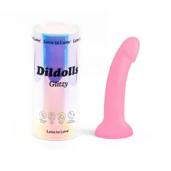 Dildolls Glitzy  Pink dildo med glimmer 19 Cm