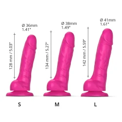 STRAP-ON-ME - SLIDING SKIN REALISTIC DILDO PINK