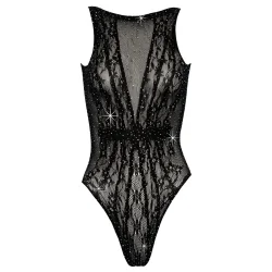 Cottelli Fantasy Body i Sort Mesh med Similisten