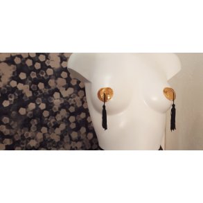 Guld Nipple Tassels - Sort Kvast