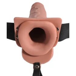 20 Cm Hul Sprjtende Strap-On Med Testikler 