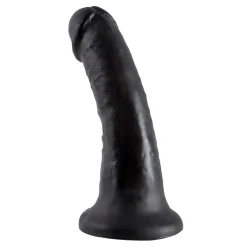 King Cock Realistisk Sugekop Dildo 15 Cm Sort