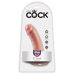 King Cock Realistisk Sugekop Dildo 15 Cm Lys 