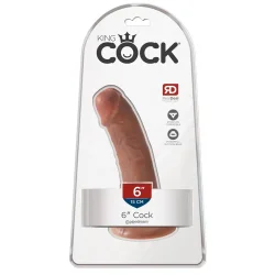 King Cock Realistisk Sugekop Dildo 15 Cm Sort