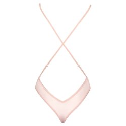 Kissable Lyserd Body med Delikat Powernet og Blonder i Eksklusiv Stil Large / X-Large