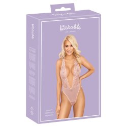 Kissable Lyserd Body med Delikat Powernet og Blonder i Eksklusiv Stil Large / X-Large