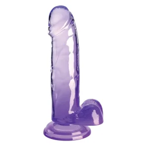 King Cock Clear Color Dildo med Sugekop og Testikler 20,3 Cm