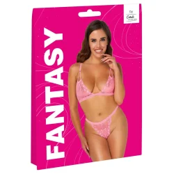 Cottelli Fantasy St i Neonpink Blonde med BH og String