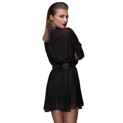 Noir - Draperet chiffon kjole
