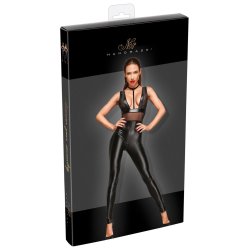 Noir Handmade - Wetlook jumpsuit med powernet Medium