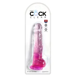 King Cock Clear Dildo 22 cm  Transparent pink