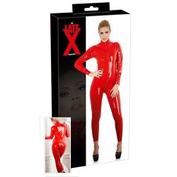 Vinyl Catsuit med lange rmer, rd XL