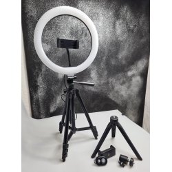 Ring-Light Kit. m stativer, mobil-holder og fjernudlser