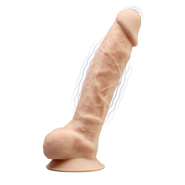 SilexD Sugekop Dildo Med Vibrator 20 cm Pink