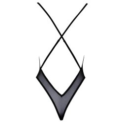 Sort Body i Powernet | Blomsterbroderi | Kissable Small / Medium 