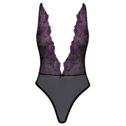 Sort Body i Powernet | Blomsterbroderi | Kissable Small / Medium 