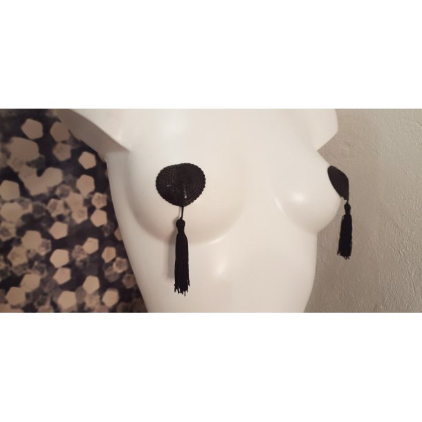 Sorte Nipple Tassels - Sort Kvast 
