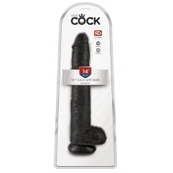 King Cock Kmpe Dildo med Pung Og Sugekop 36cm