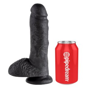 King Cock 20 Cm Realistisk Sugekop Dildo Med Pung