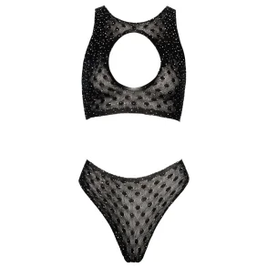 Cottelli Fantasy Lingerist med Similisten  Sort Mesh