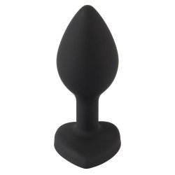 Silikone ButtPlug Med Hjerte Sten