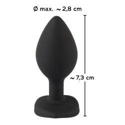 Silikone ButtPlug Med Hjerte Sten