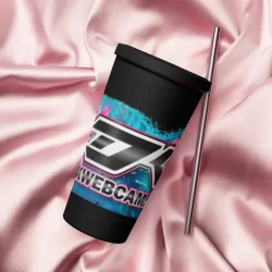 DK Merch Isoleret Tumbler med Sugerr og Lg 600 ml. Rustfrit Stl