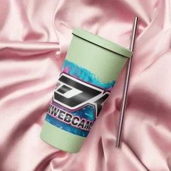 DK Merch Isoleret Tumbler med Sugerr og Lg 600 ml. Rustfrit Stl