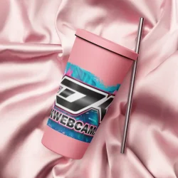 DK Merch Isoleret Tumbler med Sugerr og Lg 600 ml. Rustfrit Stl