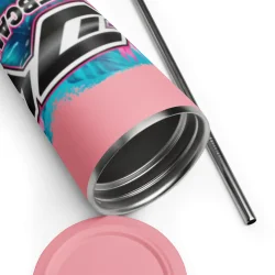 DK Merch Isoleret Tumbler med Sugerr og Lg 600 ml. Rustfrit Stl