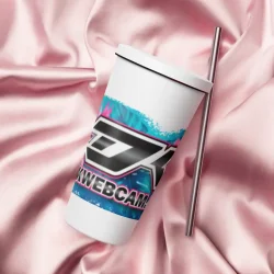 DK Merch Isoleret Tumbler med Sugerr og Lg 600 ml. Rustfrit Stl