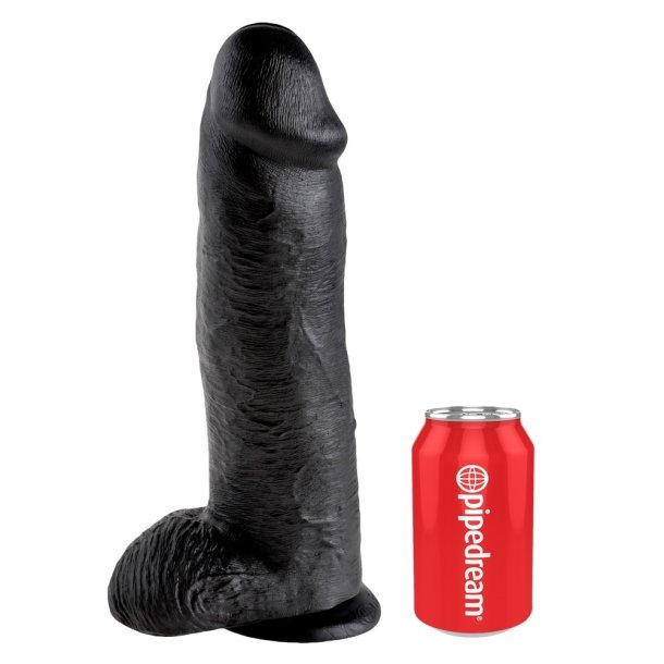 King Cock - 30 Cm Kmpe Dildo Med Sugekop Sort